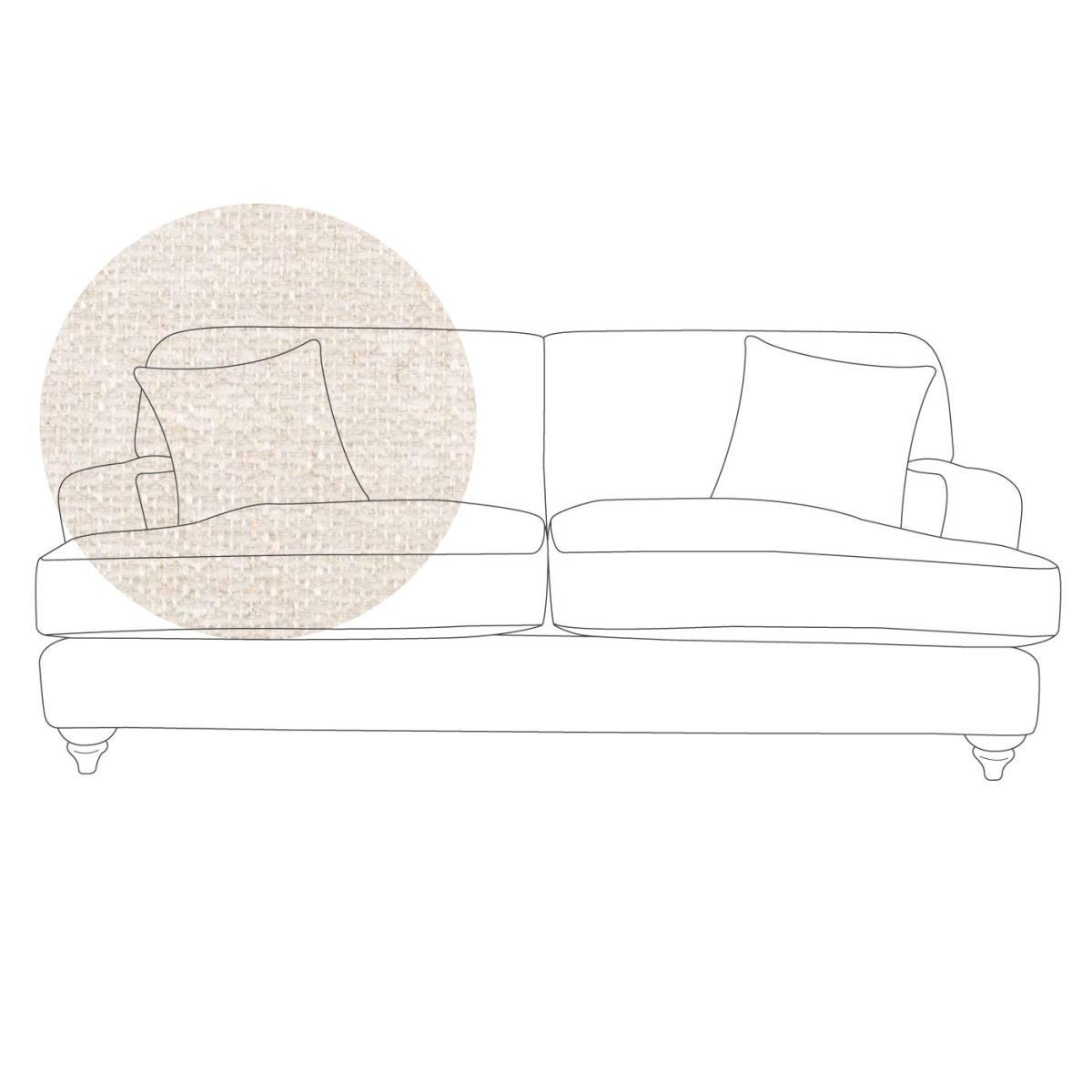 Heal's Hampstead 4 Seater Sofa Broad Weave Pebble Chestnut Stain Feet - Heal's UK Furniture – image 2
