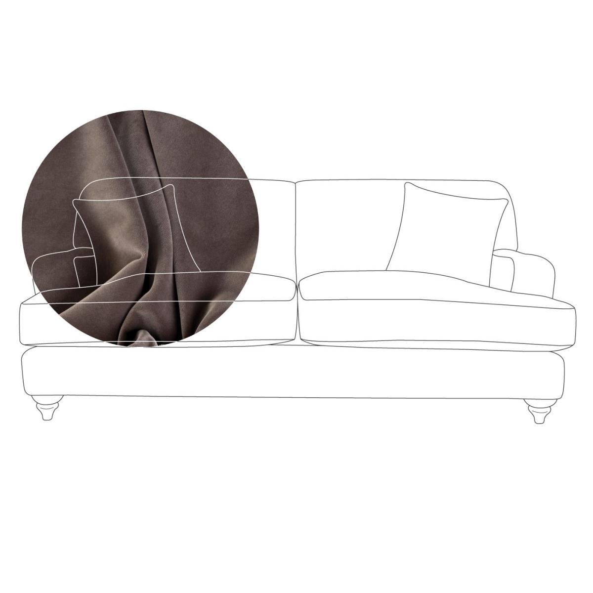 Heal's Hampstead 4 Seater Sofa Broad Weave Pebble Chestnut Stain Feet - Heal's UK Furniture – image 11