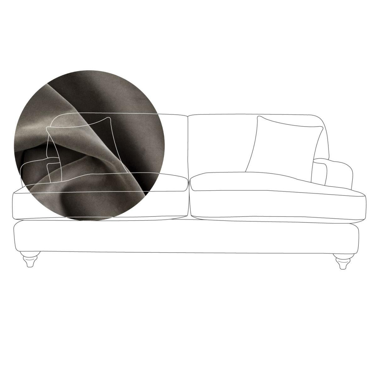 Heal's Hampstead 4 Seater Sofa Broad Weave Pebble Chestnut Stain Feet - Heal's UK Furniture – image 12