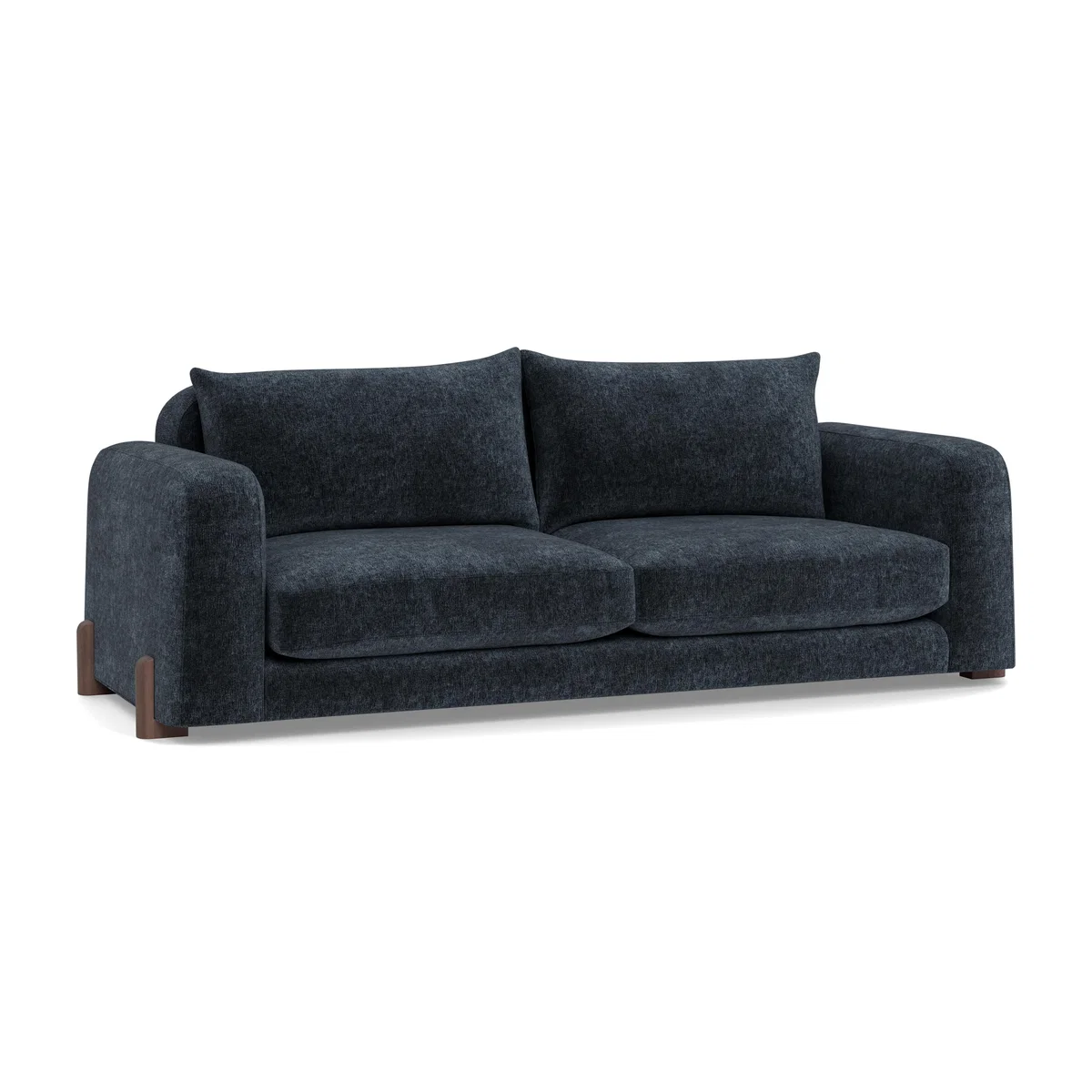 Heal's Nuvola 4 Seater Sofa Boucle Velvet Space Natural Oak Feet – image 1