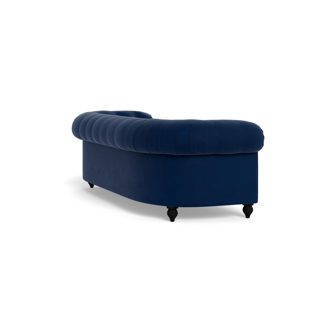 Heal's Fitzrovia 4 Seater Sofa Velvet Midnight Chestnut Stain Feet - Heal's UK Furniture – image 4