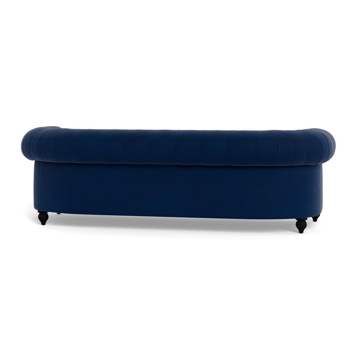 Heal's Fitzrovia 4 Seater Sofa Velvet Midnight Chestnut Stain Feet - Heal's UK Furniture – image 5