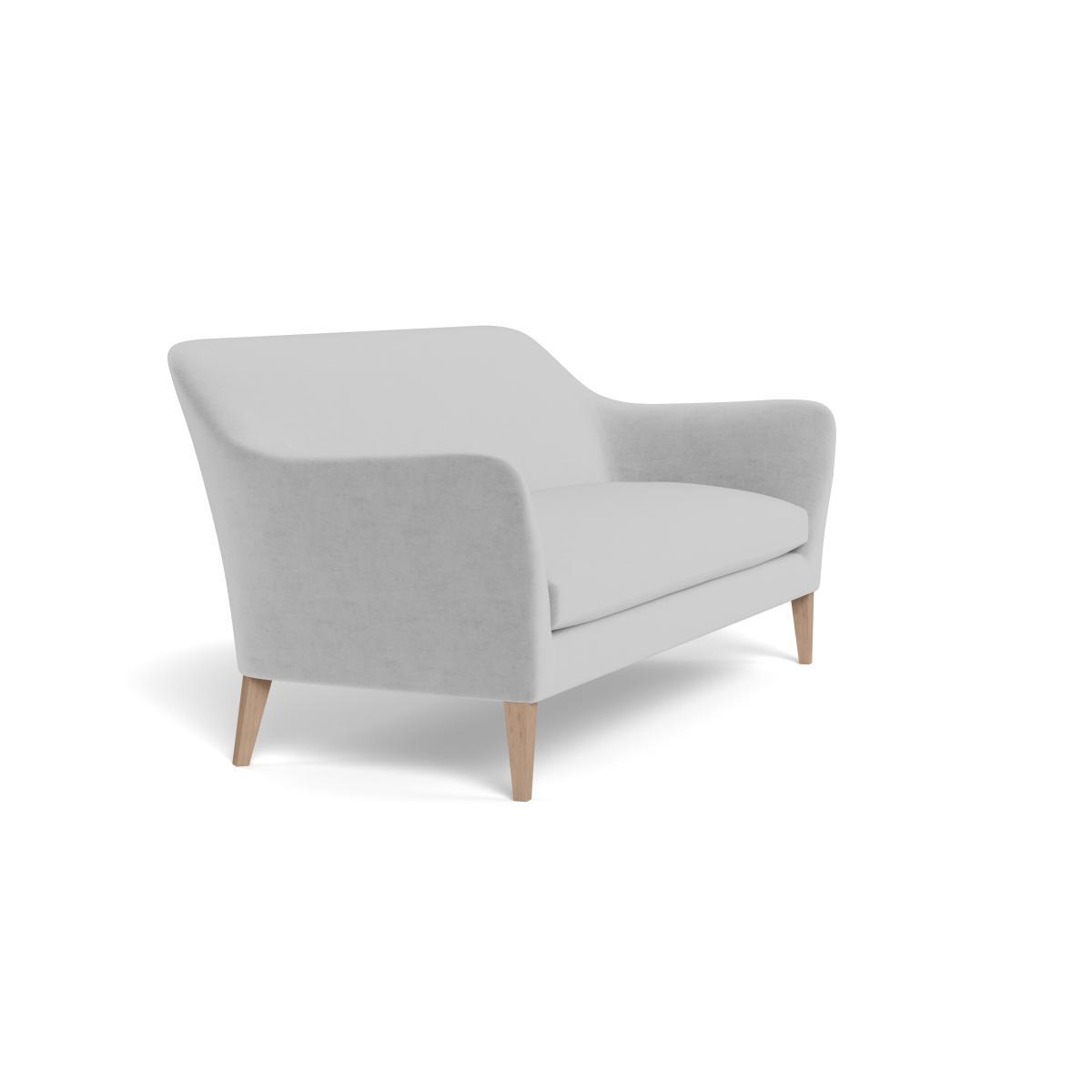 Heal's Wallis 4 Seater Sofa Velvet Platinum Walnut Feet - Heal's UK Furniture – image 2