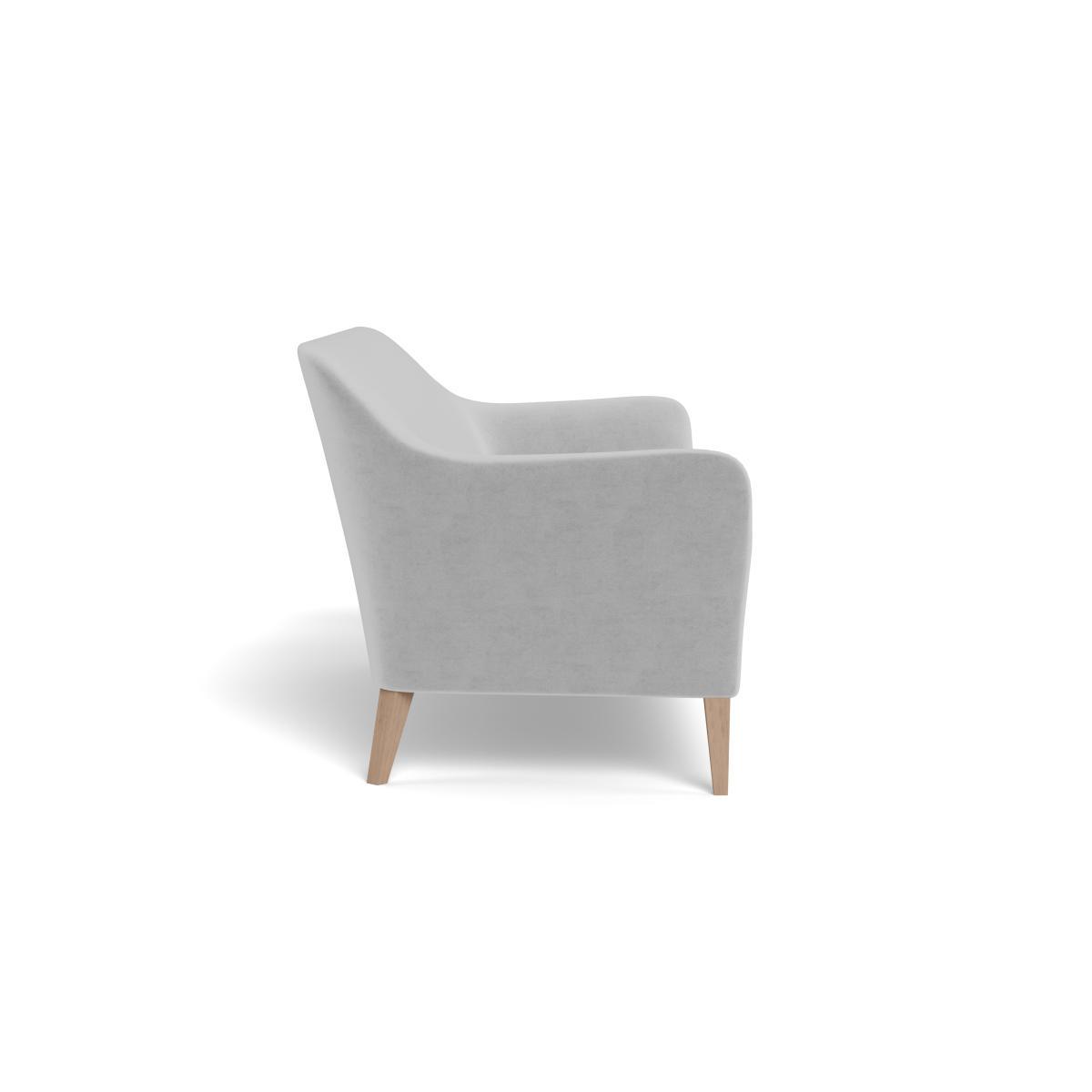 Heal's Wallis 4 Seater Sofa Velvet Platinum Walnut Feet - Heal's UK Furniture – image 3