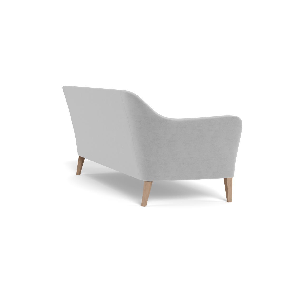 Heal's Wallis 4 Seater Sofa Velvet Platinum Walnut Feet - Heal's UK Furniture – image 4