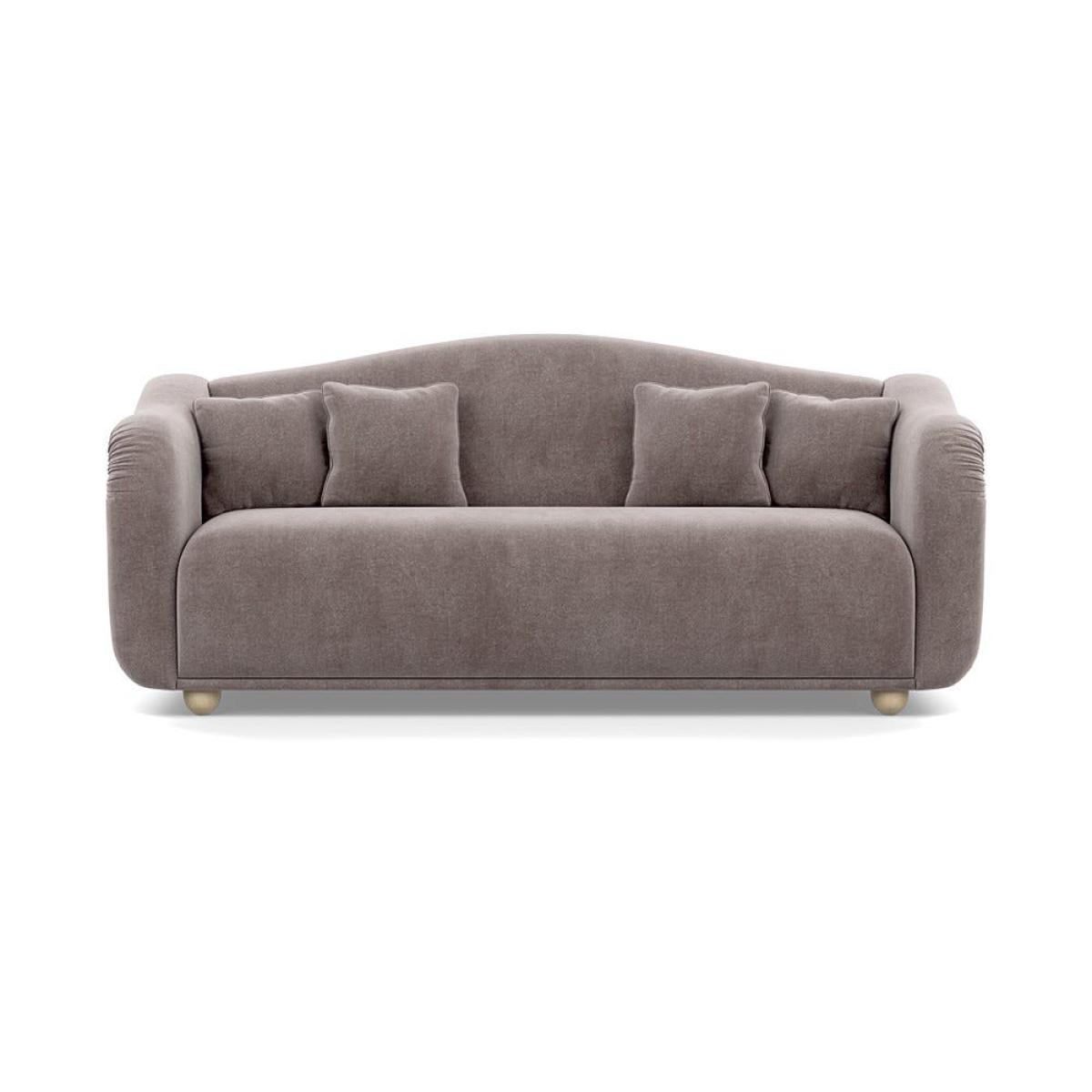 Heal's Tetbury 4 Seater Sofa Smart Luxe Velvet Mushroom Natural Beech Feet – image 2