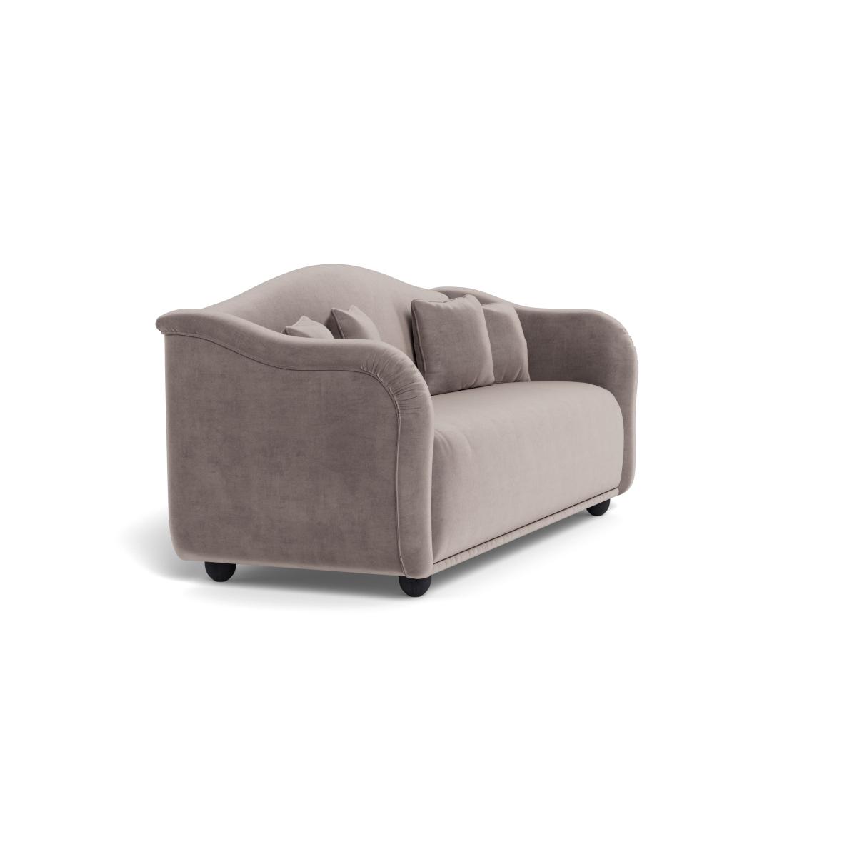 Heal's Tetbury 4 Seater Sofa Smart Luxe Velvet Mushroom Natural Beech Feet – image 3