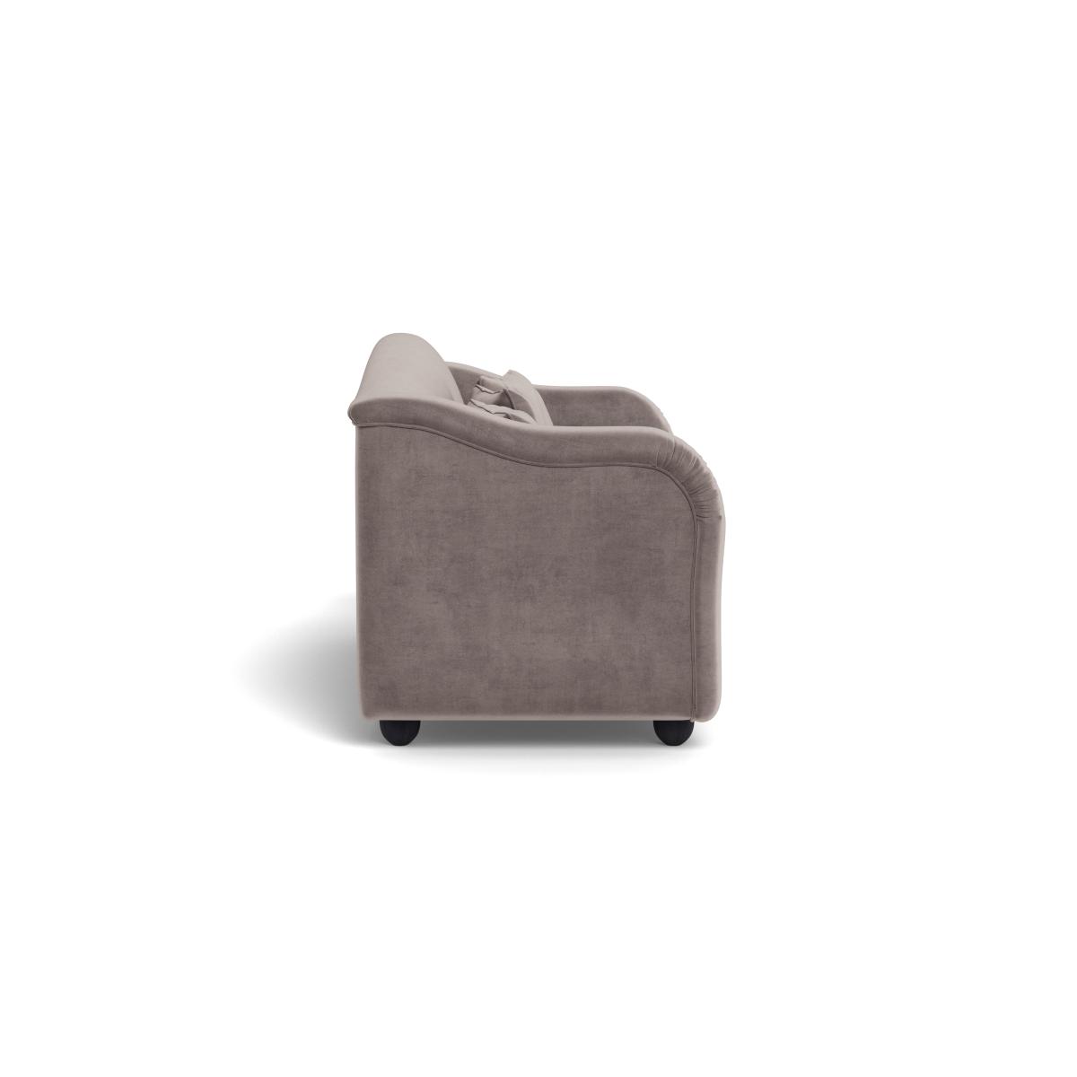 Heal's Tetbury 4 Seater Sofa Smart Luxe Velvet Mushroom Natural Beech Feet – image 4