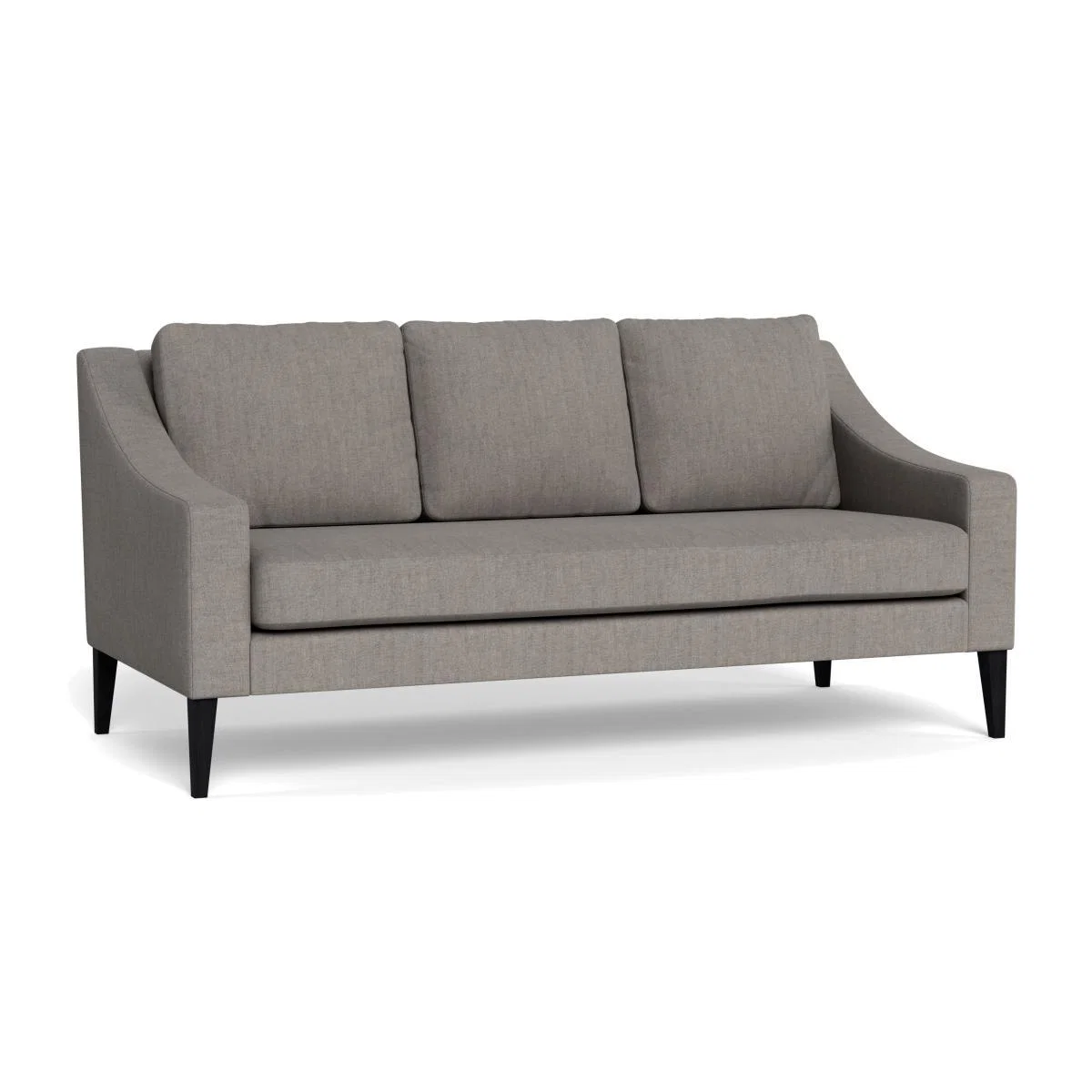 Heal's Richmond 4 Seater Sofa Broad Weave Pebble Black Feet - Heal's UK Furniture – image 1