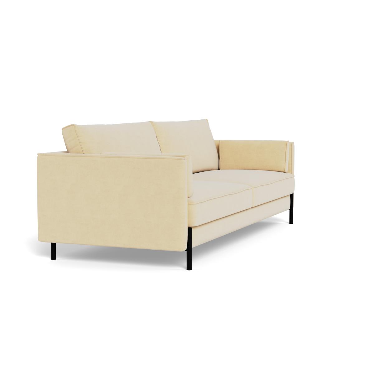 Heal's Tortona 4 Seater Sofa Smart Luxe Velvet Biscuit Black Feet – image 3