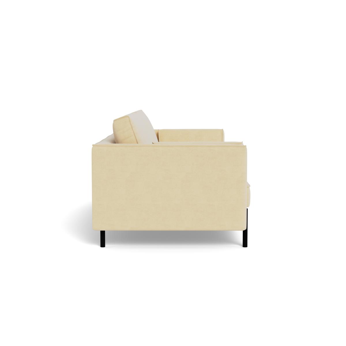 Heal's Tortona 4 Seater Sofa Smart Luxe Velvet Biscuit Black Feet – image 4