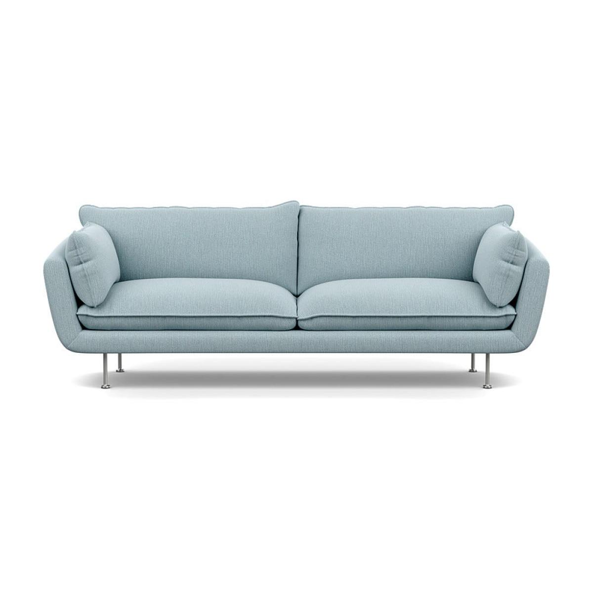 Heal's Allora 4 Seater Sofa Smart Linen Mix Duck Egg Stainless Steel Feet – image 2