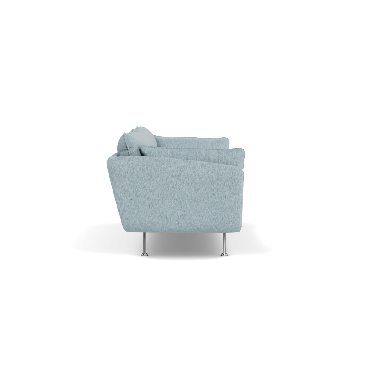 Heal's Allora 4 Seater Sofa Smart Linen Mix Duck Egg Stainless Steel Feet – image 4