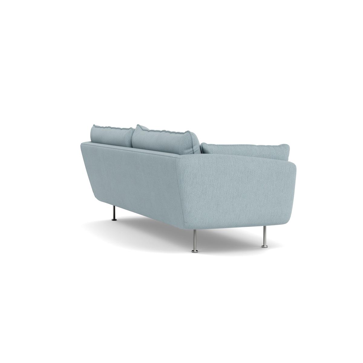 Heal's Allora 4 Seater Sofa Smart Linen Mix Duck Egg Stainless Steel Feet – image 5