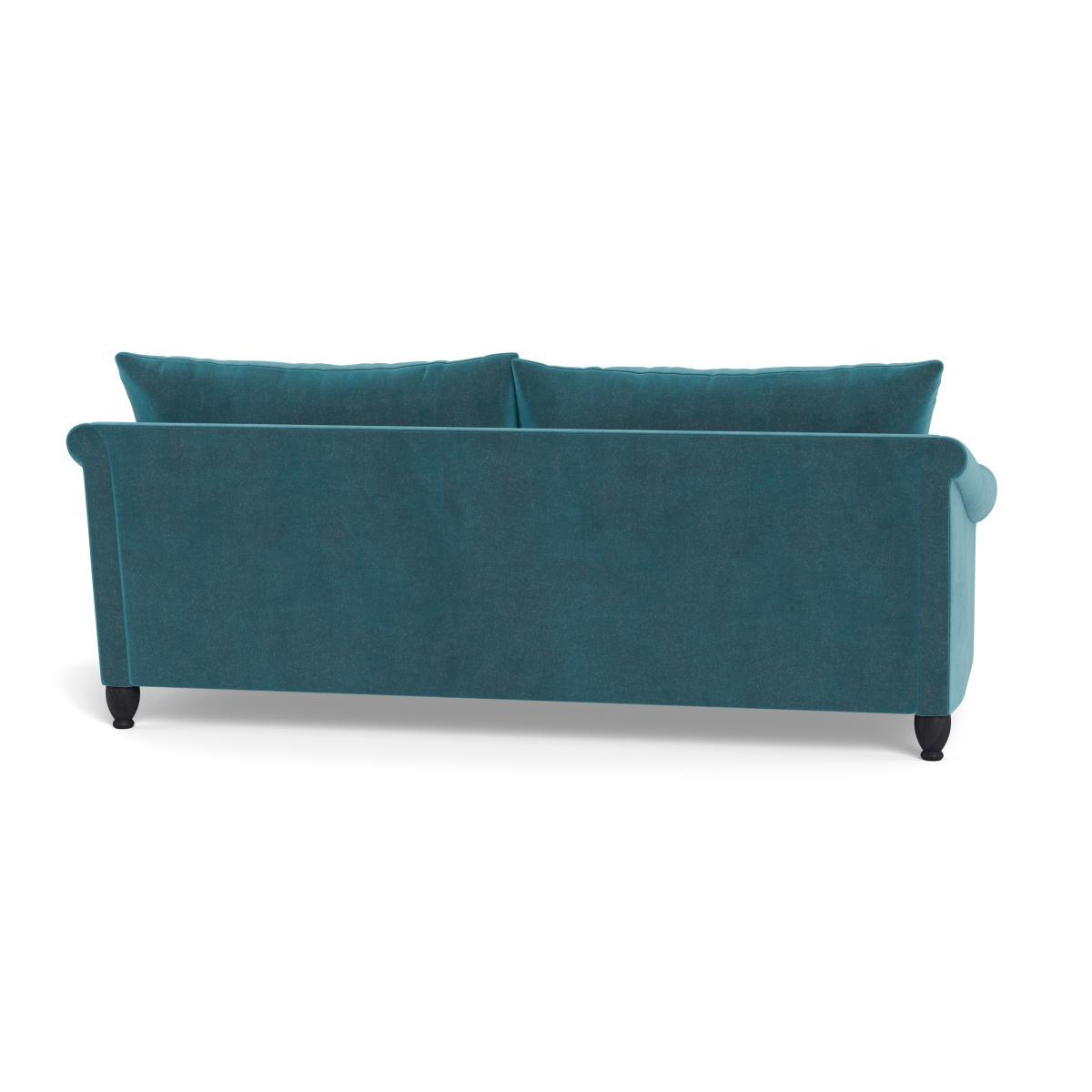 Heal's Devon 4 Seater Smart Luxe Velvet Airforce Blue Walnut Stain Beech Feet - Heal's UK Furniture – image 5