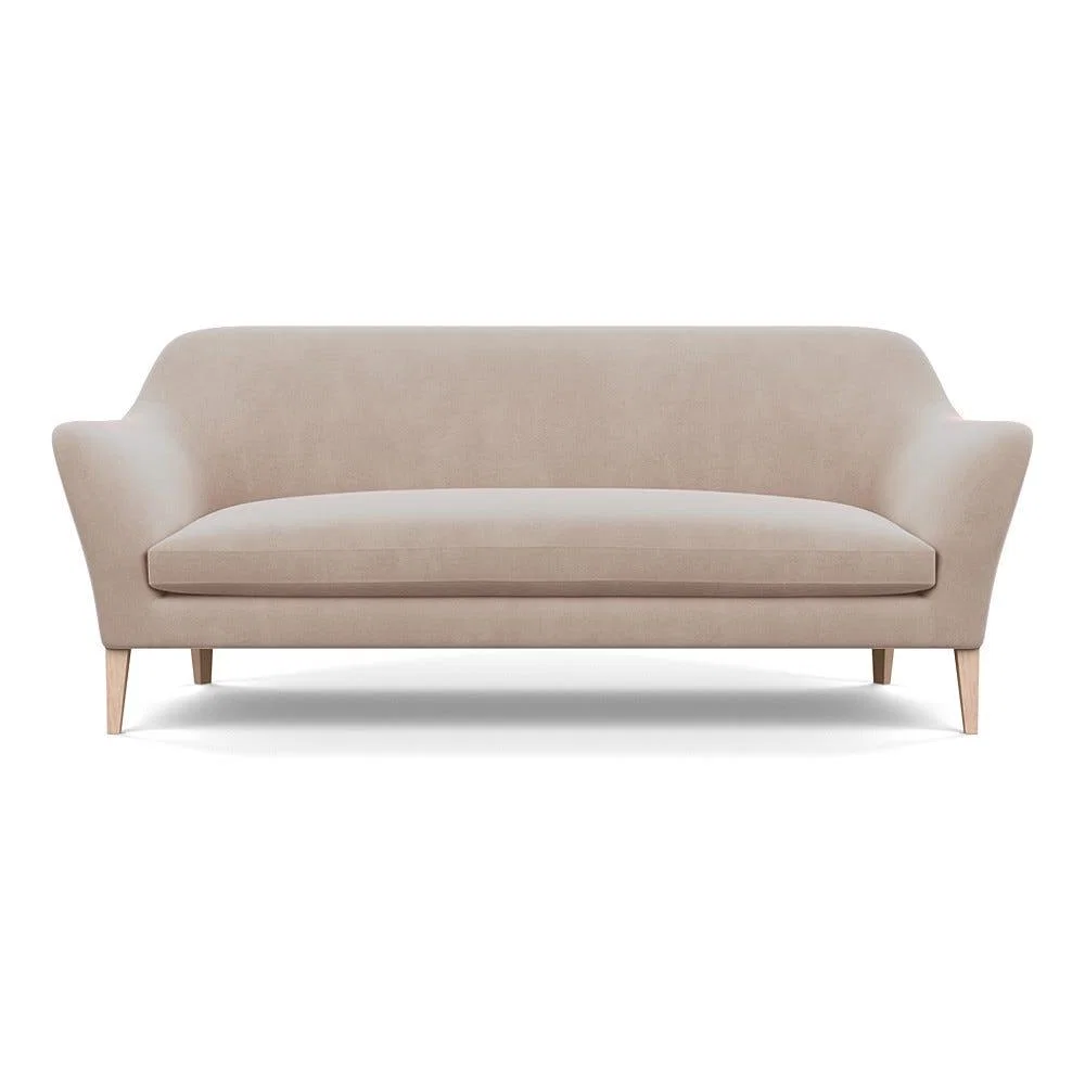 Heal's Wallis 4 Seater Sofa Smart Velvet Pebble Natural Oak Feet – image 2