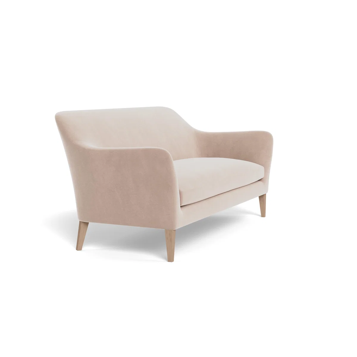 Heal's Wallis 4 Seater Sofa Smart Velvet Pebble Natural Oak Feet – image 3