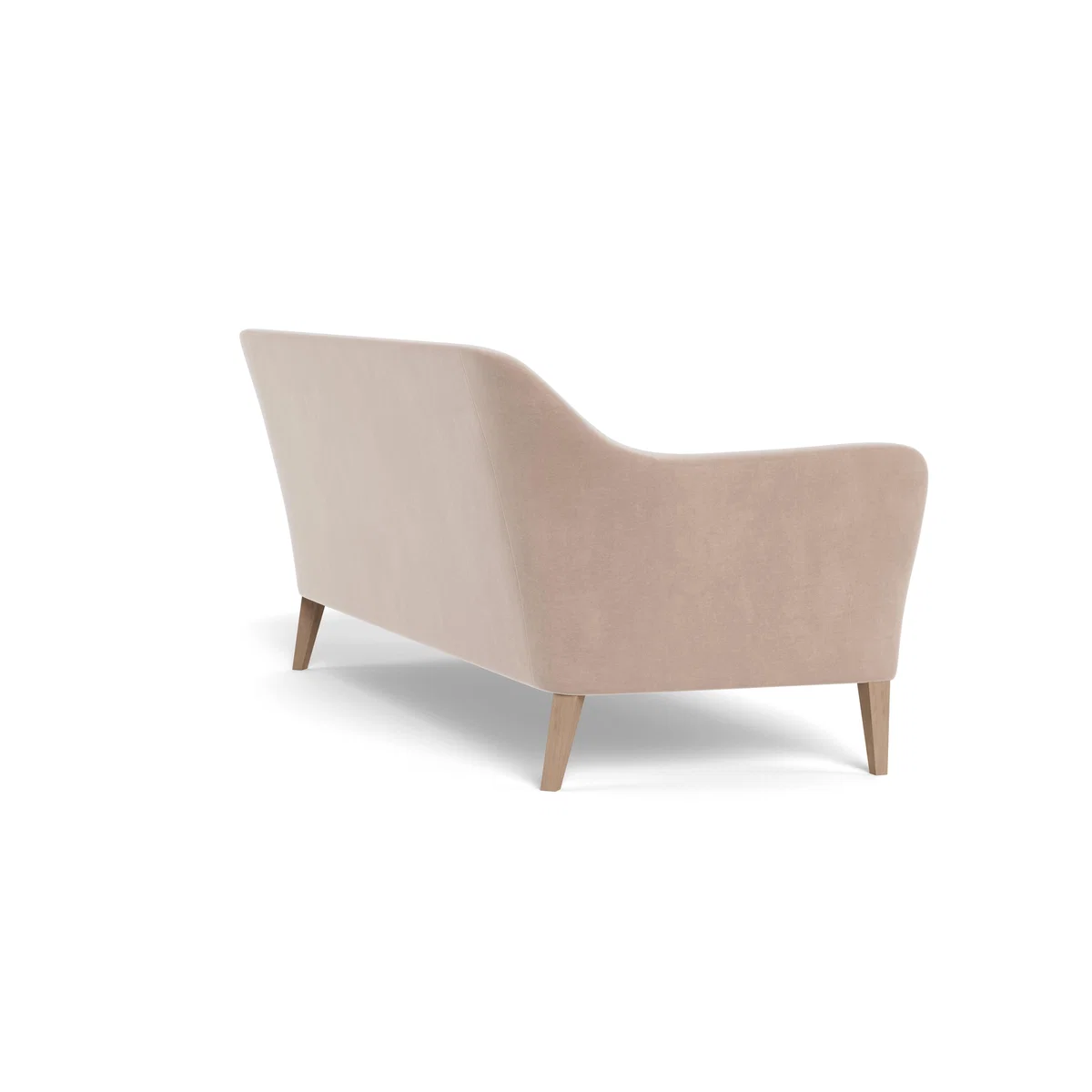 Heal's Wallis 4 Seater Sofa Smart Velvet Pebble Natural Oak Feet – image 5