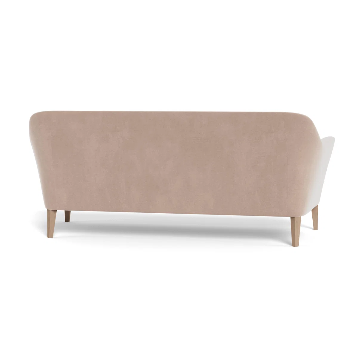 Heal's Wallis 4 Seater Sofa Smart Velvet Pebble Natural Oak Feet – image 6