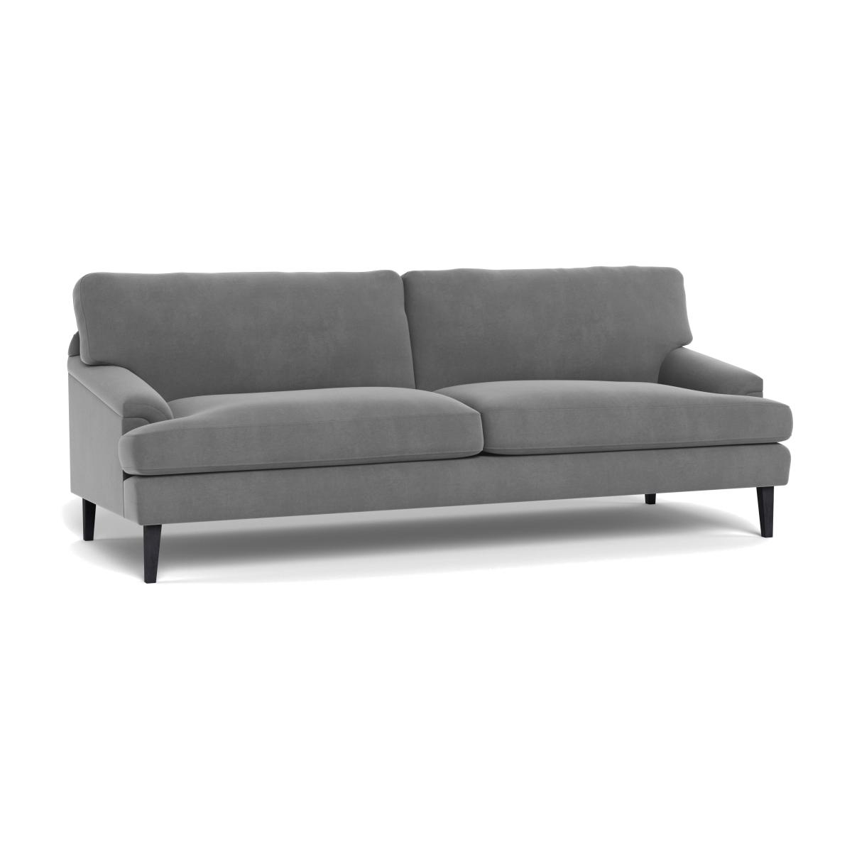 Heal's Stanton 4 Seater Sofa Smart Velvet Mercury Black Feet – image 1