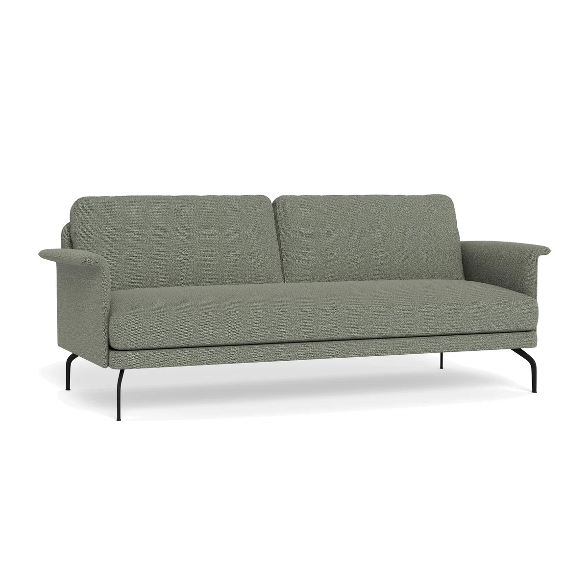 Heal's Iver 4 Seater Sofa Boucle Tweed Lapis Black Feet – image 1