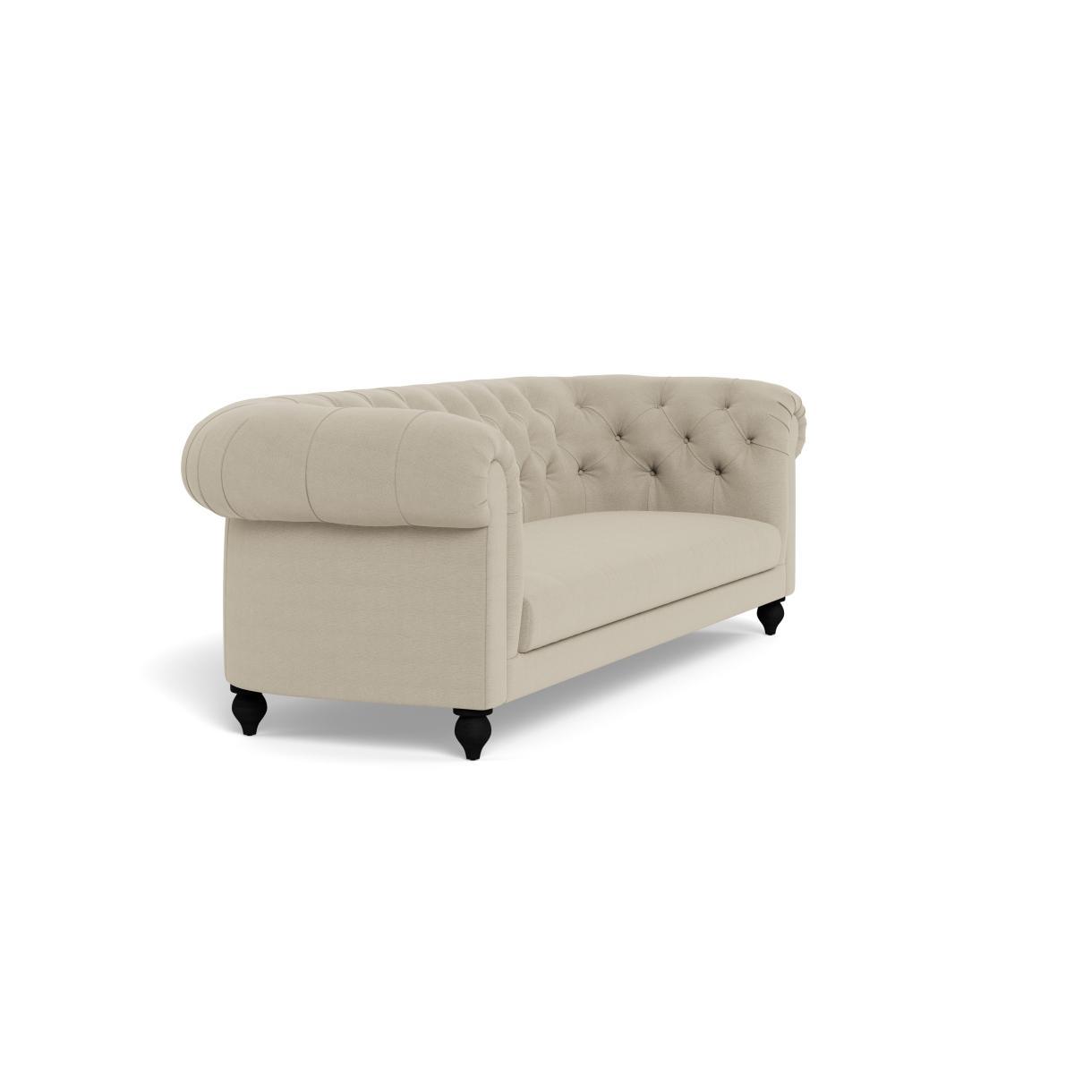 Heal's Fitzrovia 4 Seater Sofa Linen Hessian Natural Feet - Heal's UK Furniture – image 2