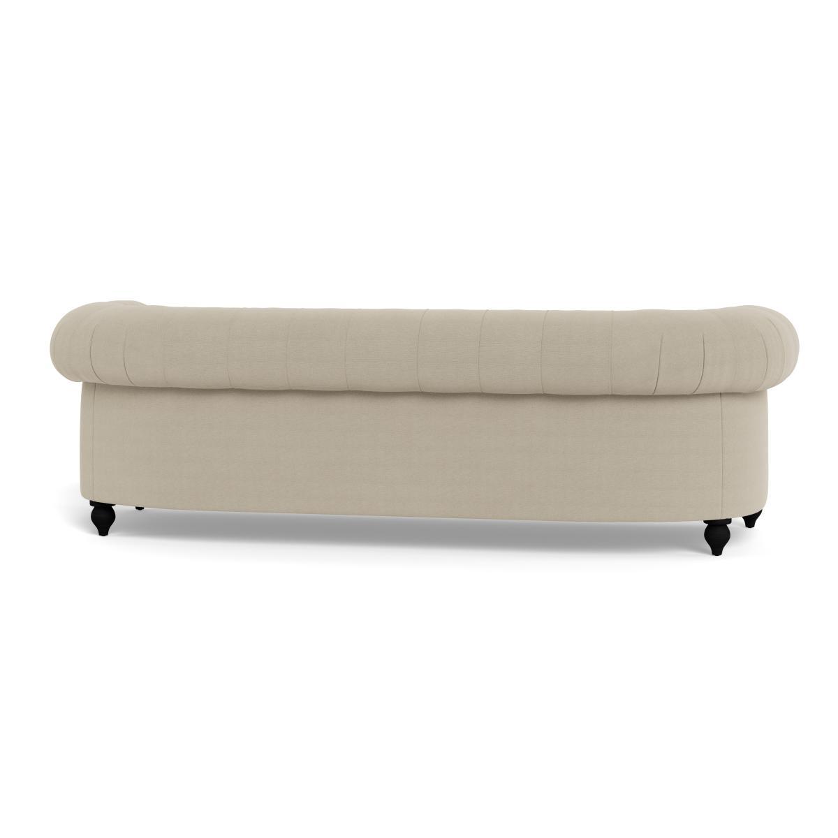 Heal's Fitzrovia 4 Seater Sofa Linen Hessian Natural Feet - Heal's UK Furniture – image 5