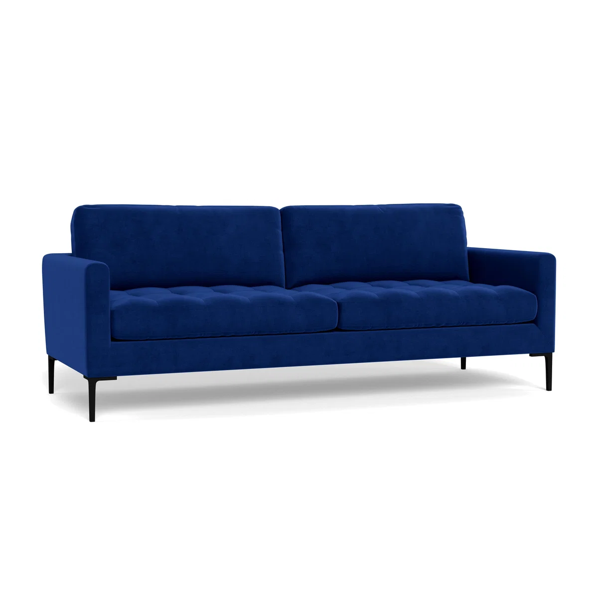 Heal's Eton 4 Seater Sofa Smart Luxe Velvet Azure Brass Feet - Heal's UK Furniture – image 1
