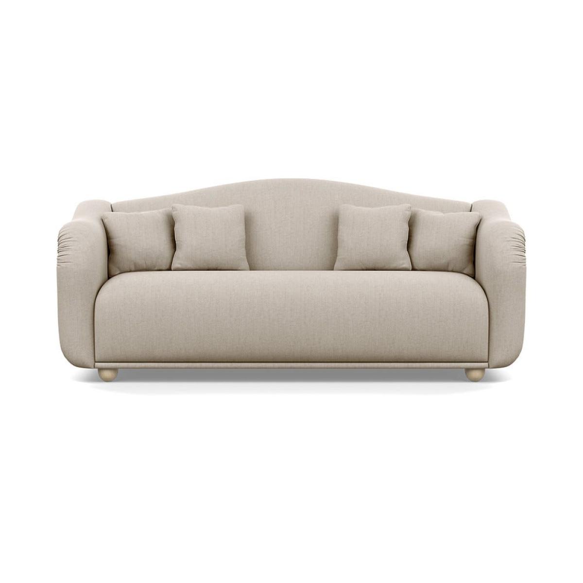 Heal's Tetbury 4 Seater Sofa Broad Weave Putty Natural Beech Feet – image 2