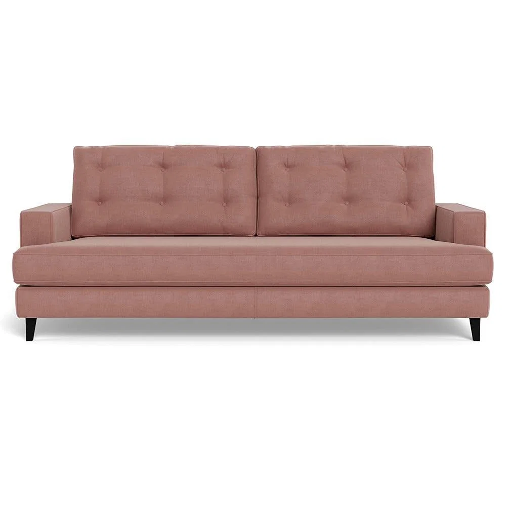 Heal's Mistral 4 Seater Sofa Smart Luxe Velvet Dusky Pink Black Beech Feet – image 2