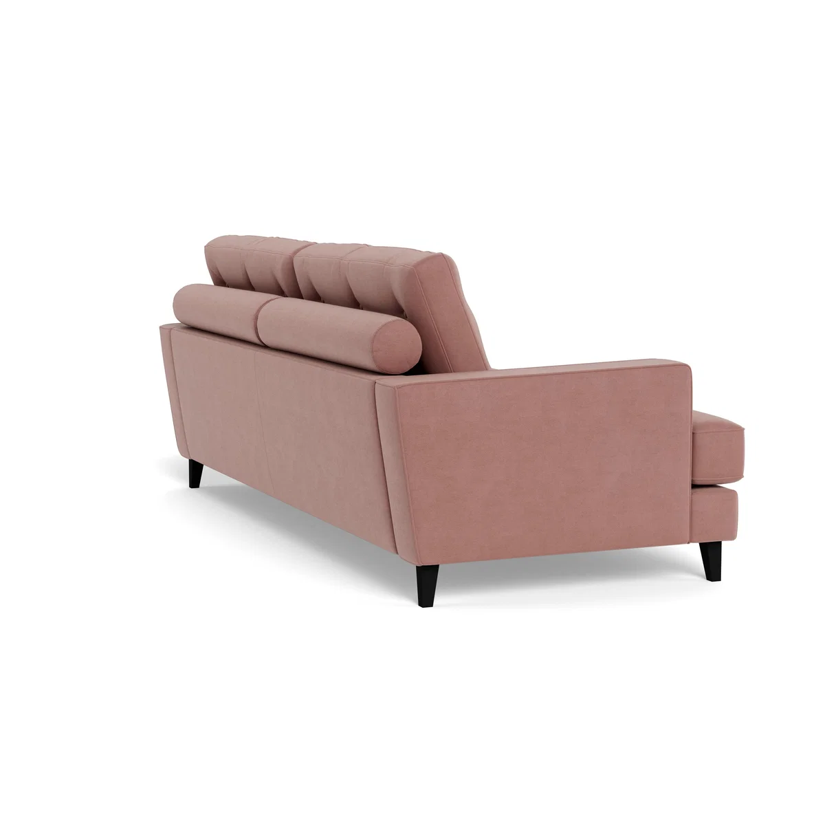 Heal's Mistral 4 Seater Sofa Smart Luxe Velvet Dusky Pink Black Beech Feet – image 5