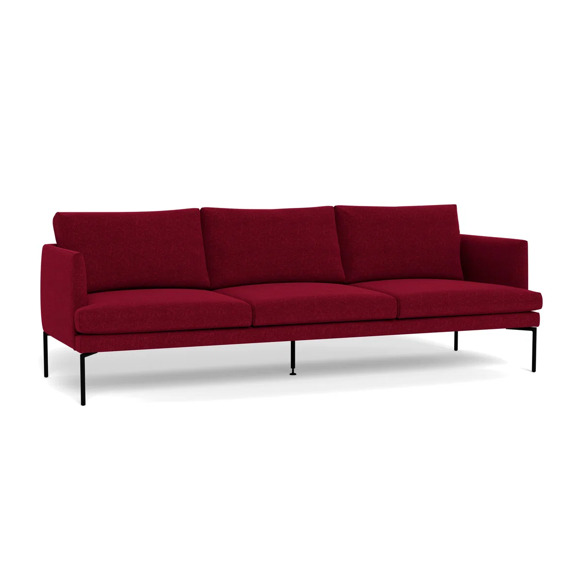Heal's Matera 4 Seater Sofa St Moritz Wool Red Black Feet - Heal's UK Furniture – image 1