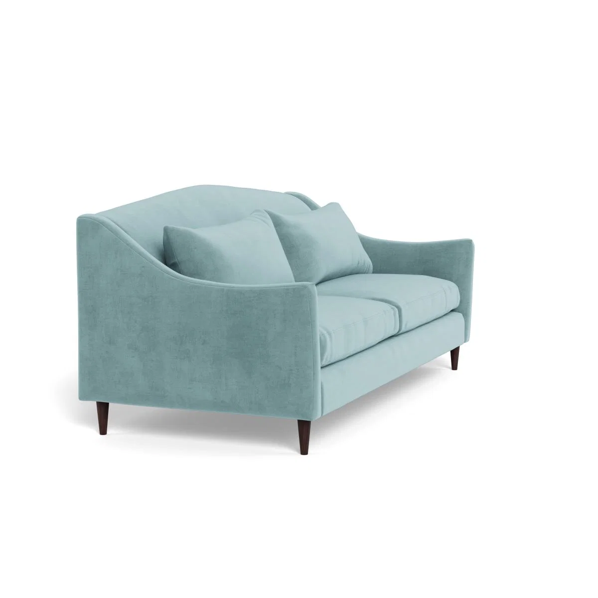 Heal's Somerset 4 Seater Sofa Smart Luxe Mineral Blue Natural Feet – image 3