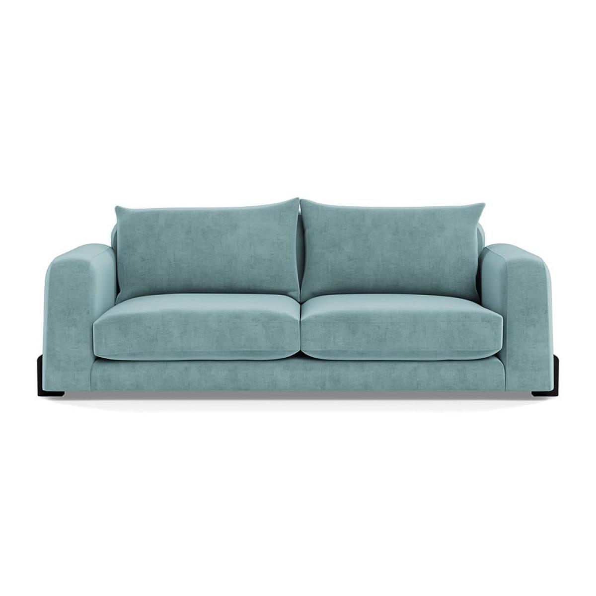 Heal's Nuvola 4 Seater Sofa Smart Luxe Velvet Mineral Blue Black Feet – image 2