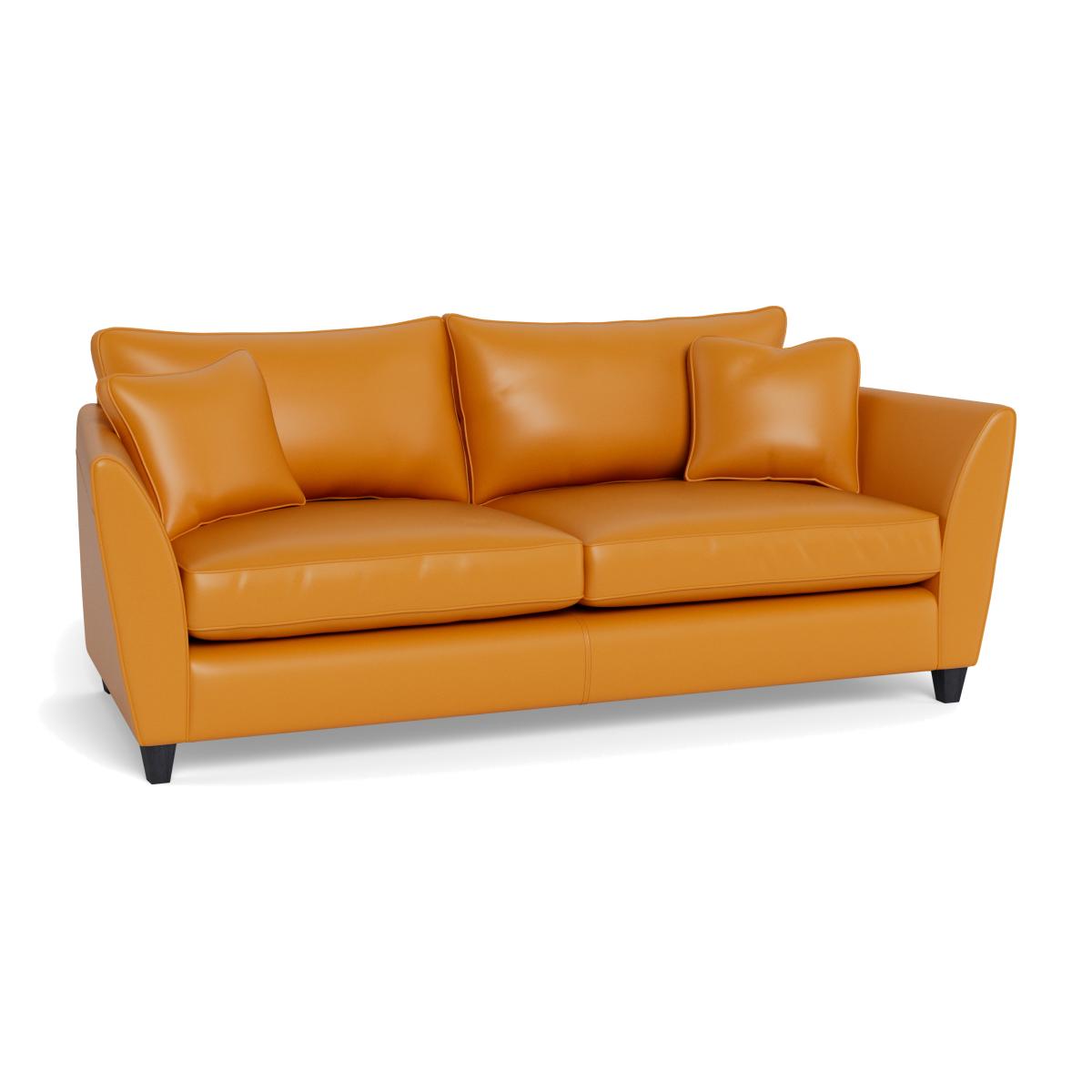 Heal's Torino 4 Seater Leather Sofa Leather Cognac Natural Feet – image 1
