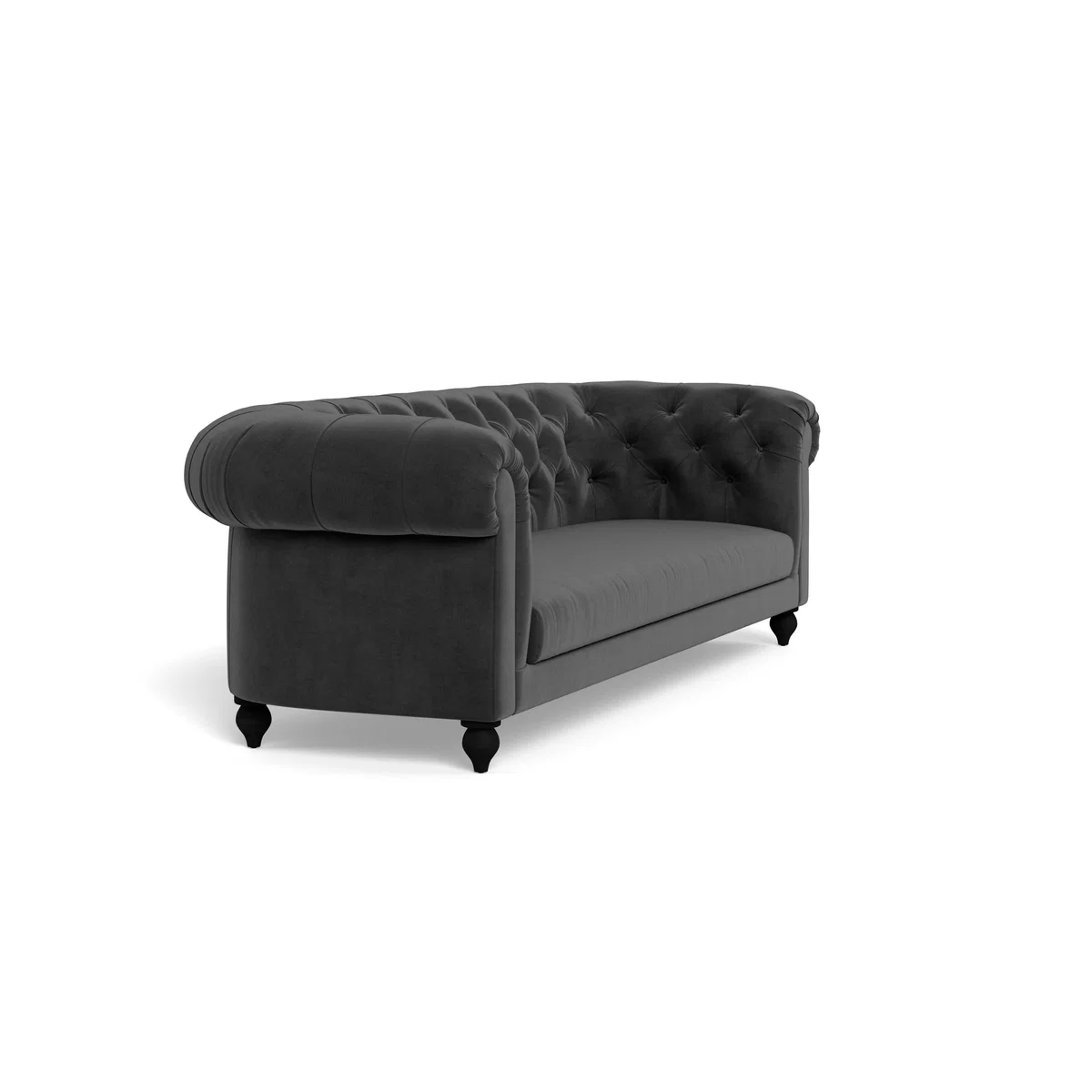 Heal's Fitzrovia 4 Seater Sofa Smart Luxe Velvet Nickel Chestnut Stain Feet - Heal's UK Furniture – image 2