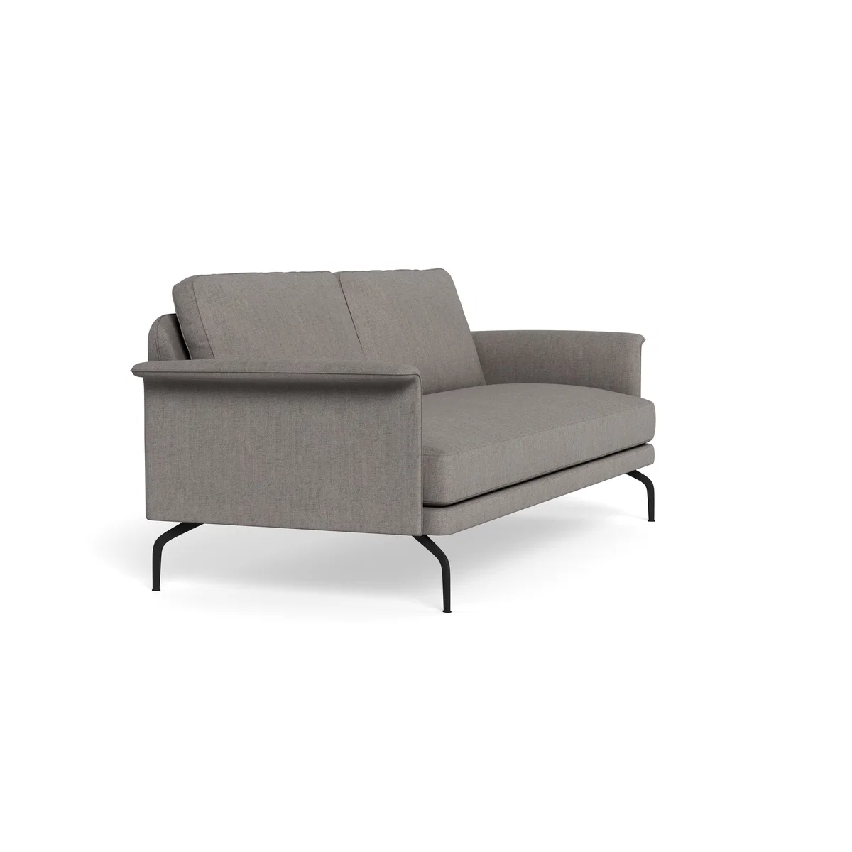 Heal's Iver 4 Seater Sofa Broad Weave Pebble Black Feet – image 3