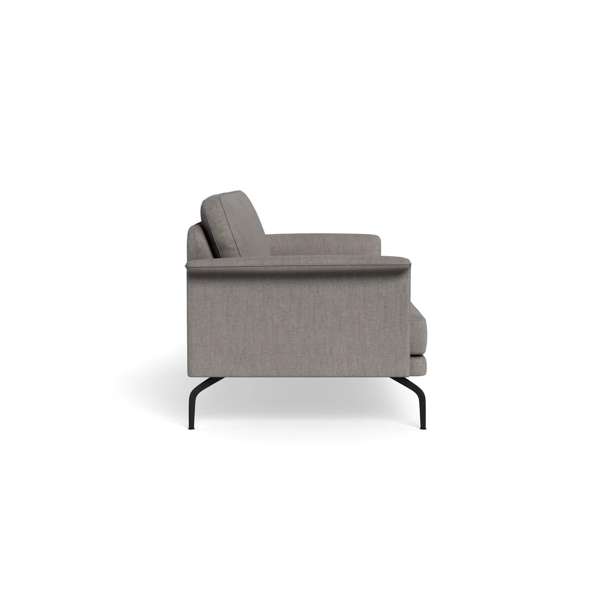 Heal's Iver 4 Seater Sofa Broad Weave Pebble Black Feet – image 4