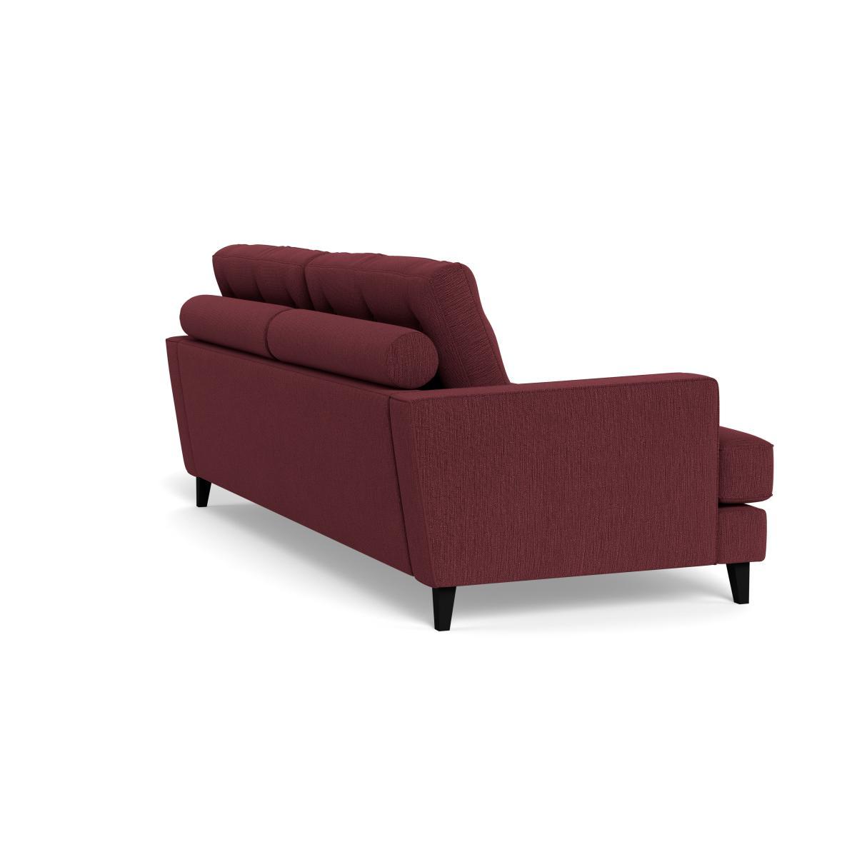 Heal's Mistral 4 Seater Sofa Smart Linen Mix Maroon Black Feet - Heal's UK Furniture – image 4