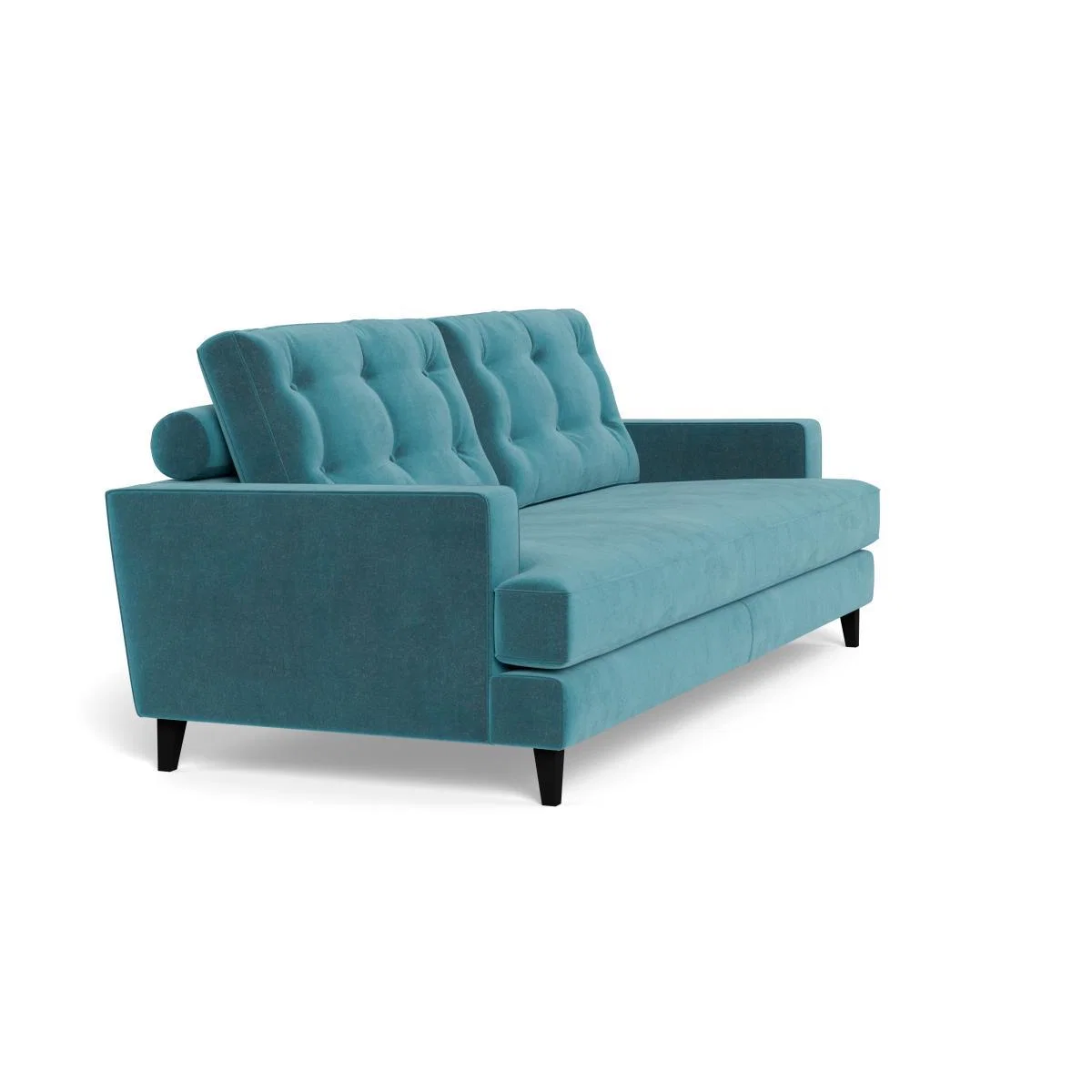 Heal's Mistral 4 Seater Sofa Smart Luxe Velvet Airforce Blue Natural Feet - Heal's UK Furniture – image 2