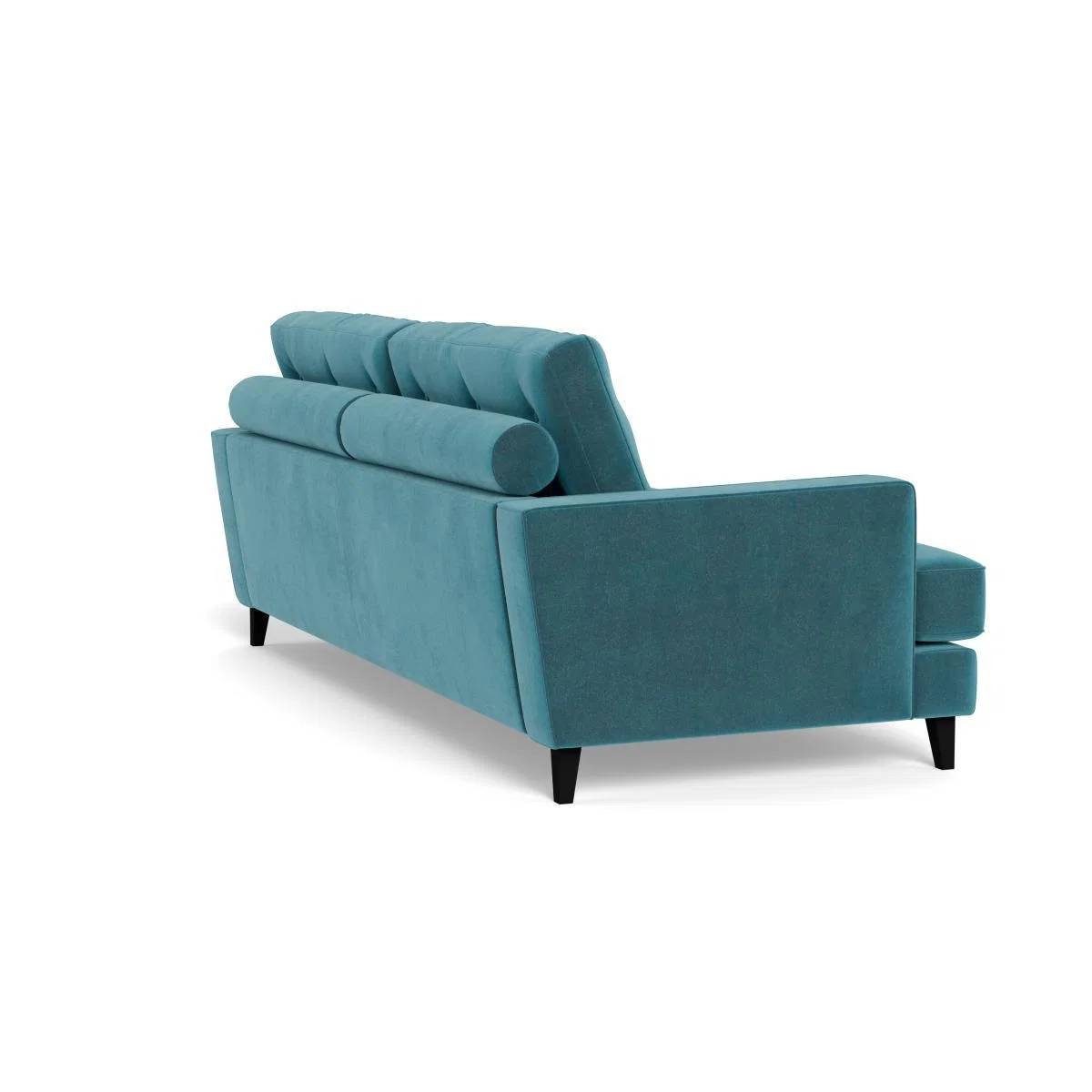 Heal's Mistral 4 Seater Sofa Smart Luxe Velvet Airforce Blue Natural Feet - Heal's UK Furniture – image 4