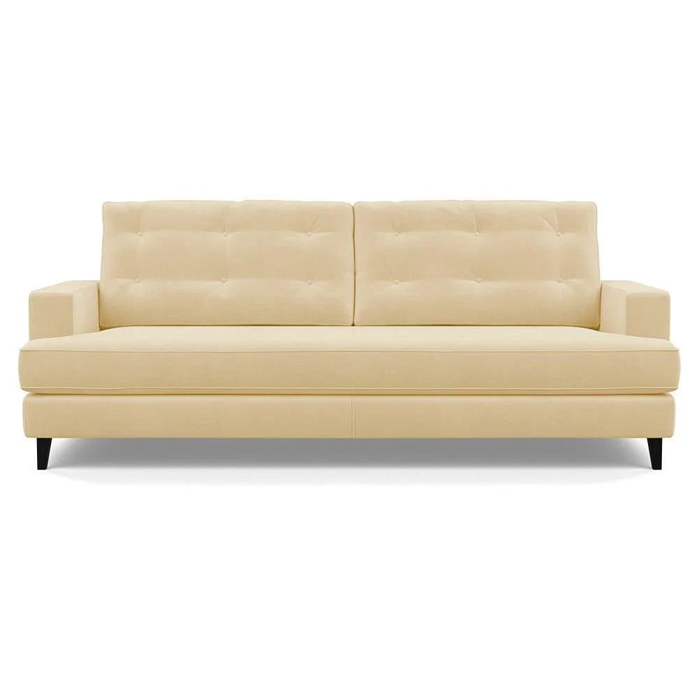 Heal's Mistral 4 Seater Sofa Smart Luxe Velvet Biscuit Black Feet – image 2