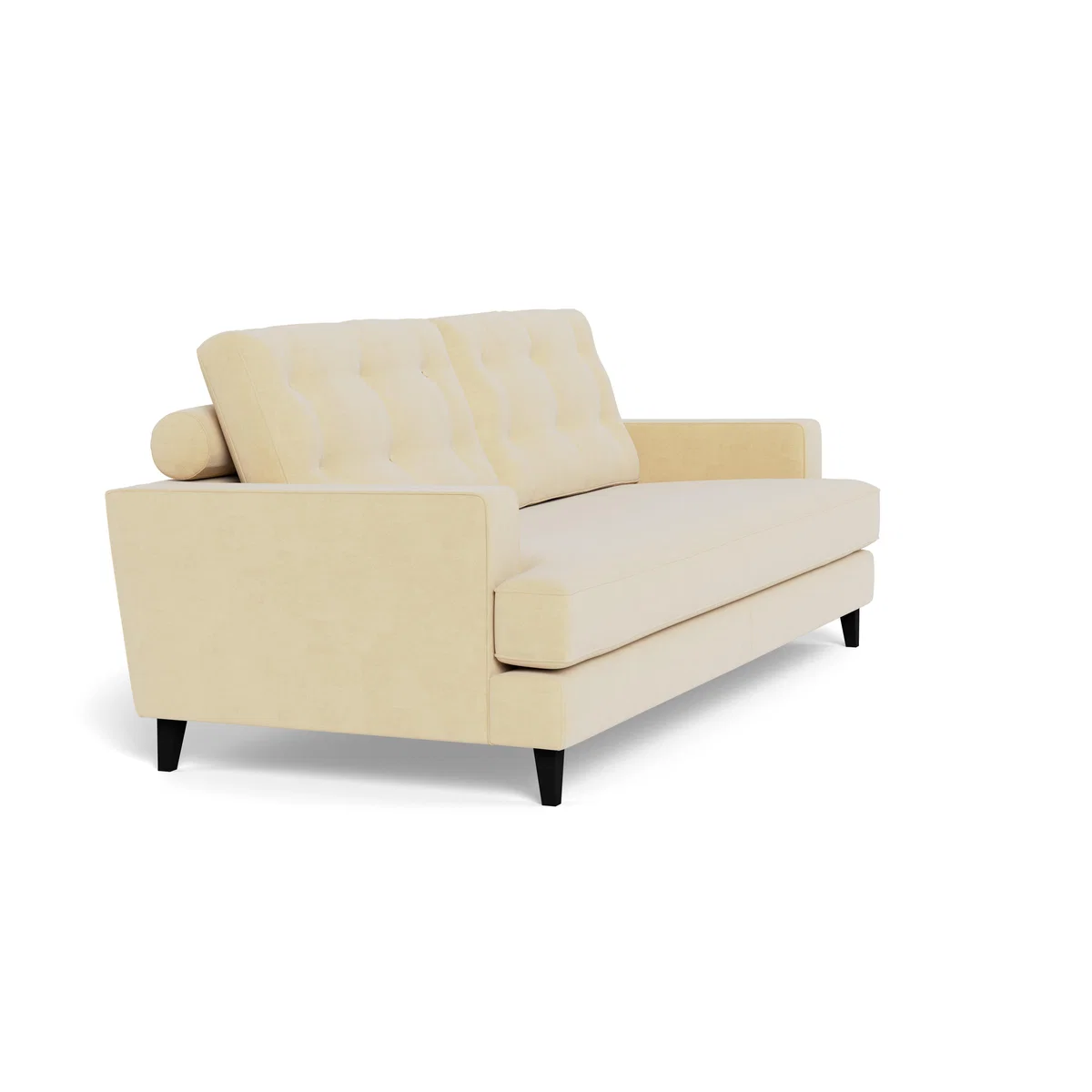 Heal's Mistral 4 Seater Sofa Smart Luxe Velvet Biscuit Black Feet – image 3