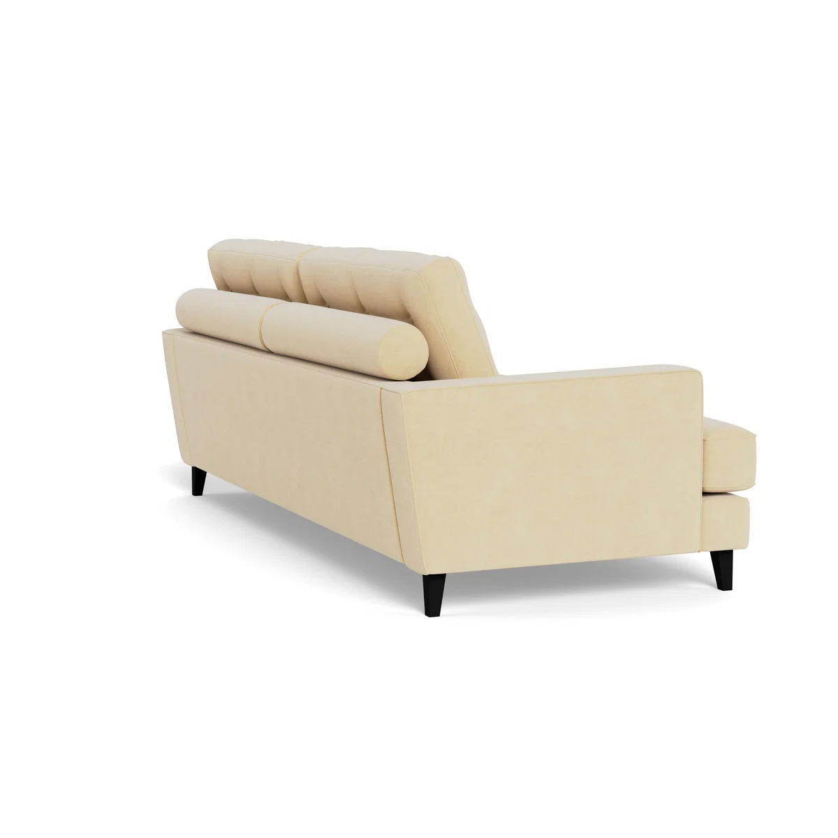 Heal's Mistral 4 Seater Sofa Smart Luxe Velvet Biscuit Black Feet – image 5