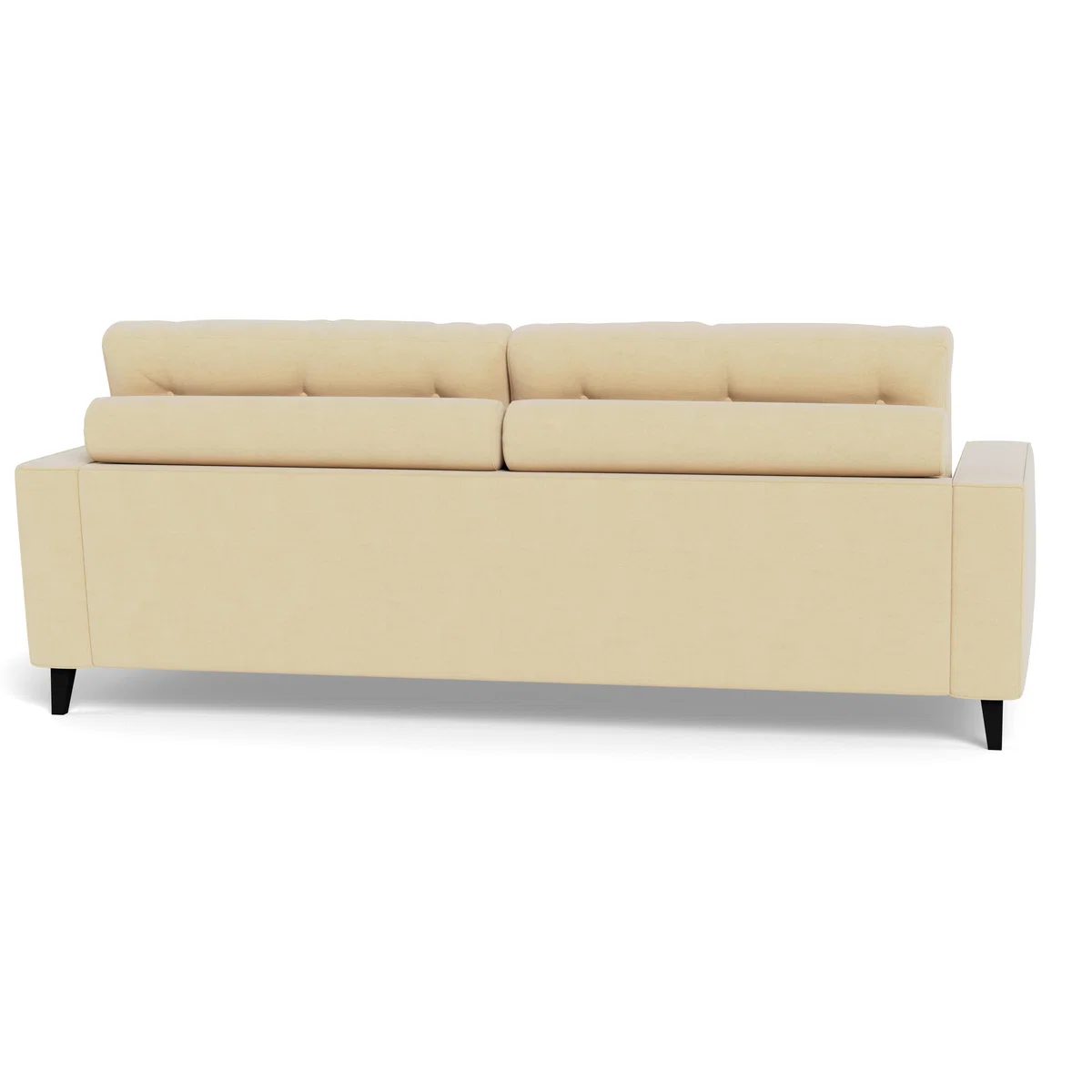 Heal's Mistral 4 Seater Sofa Smart Luxe Velvet Biscuit Black Feet – image 6