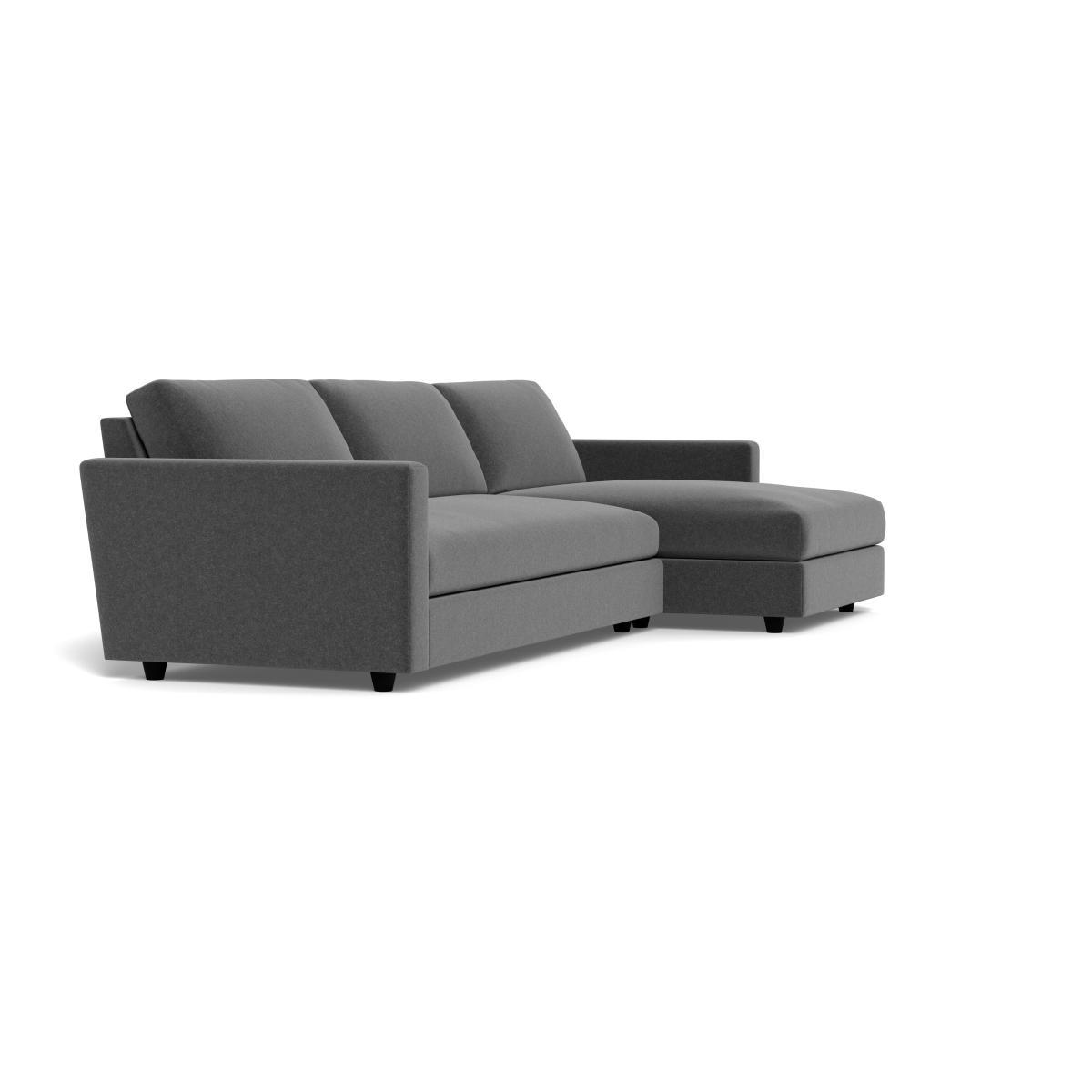 Heal's Nimbus II 4 Seater RHF Corner Chaise Melton Wool Granite Black Feet - Heal's UK Furniture – image 2