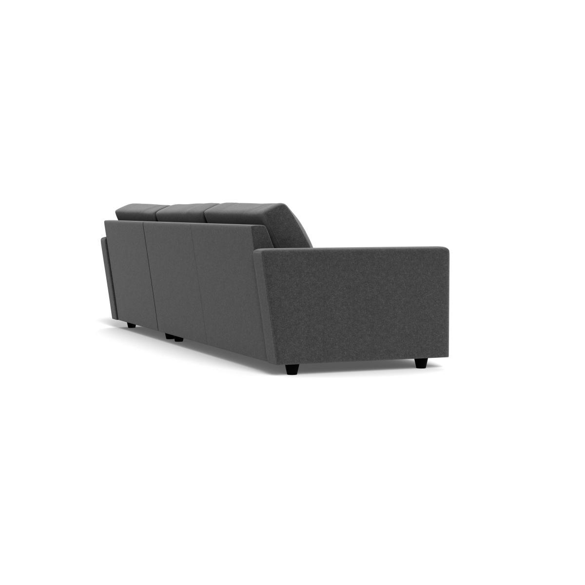 Heal's Nimbus II 4 Seater RHF Corner Chaise Melton Wool Granite Black Feet - Heal's UK Furniture – image 4
