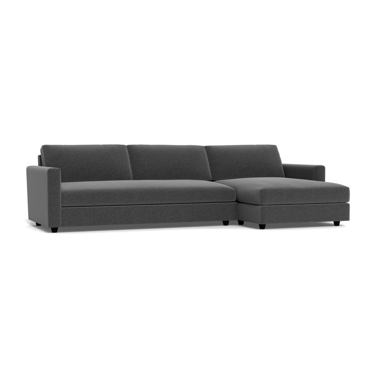 Heal's Nimbus II 4 Seater RHF Corner Chaise Melton Wool Granite Black Feet - Heal's UK Furniture – image 1