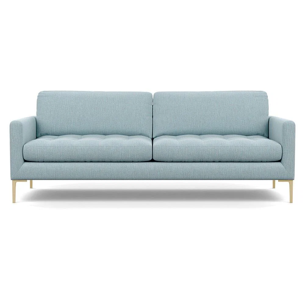 Heal's Eton 4 Seater Sofa Smart Linen Mix Duck Egg Brass Feet – image 2