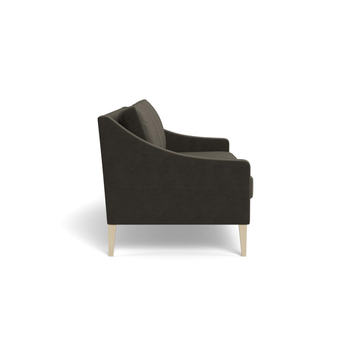 Heal's Richmond 4 Seater Sofa Velvet Charcoal Walnut Feet – image 4